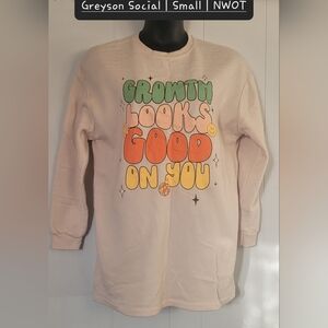 Graphic Sweatshirt with Colorful Text